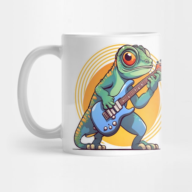 Chameleon Plays the Guitar by Wilcox PhotoArt